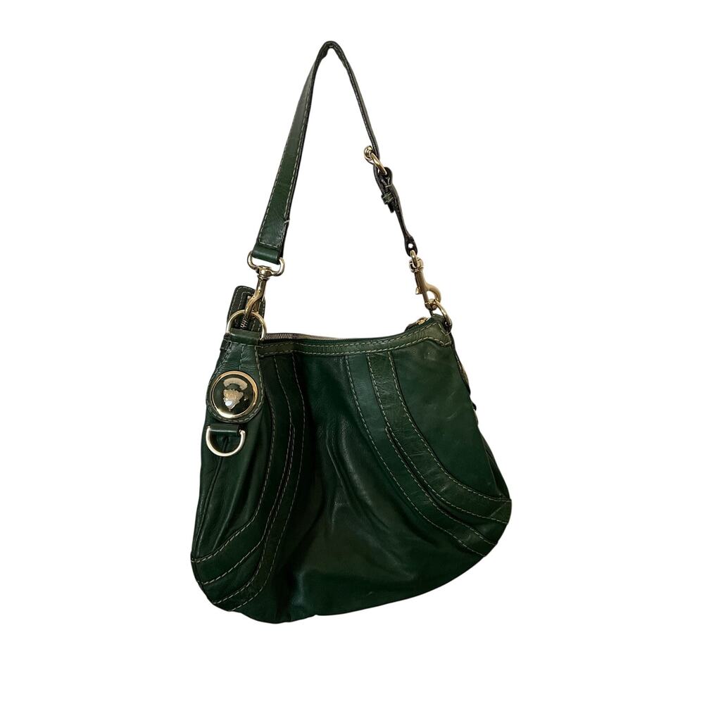 Gucci Green Leather Shoulder Hobo Bag Gold Hardware - Picture 3 of 16